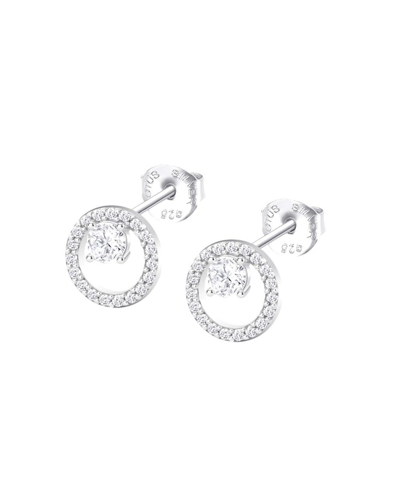 Pendientes Plata de ley con circonitas blancas