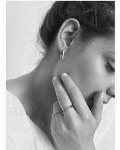 Aros diamantes y oro blanco