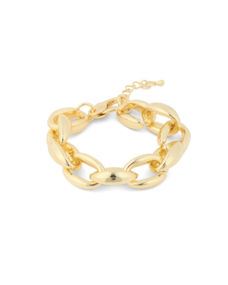 Pulsera dorada eslabón grande