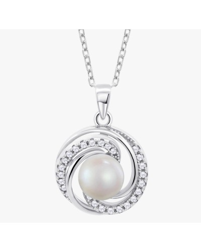 Collar plata de ley con perla cultivada