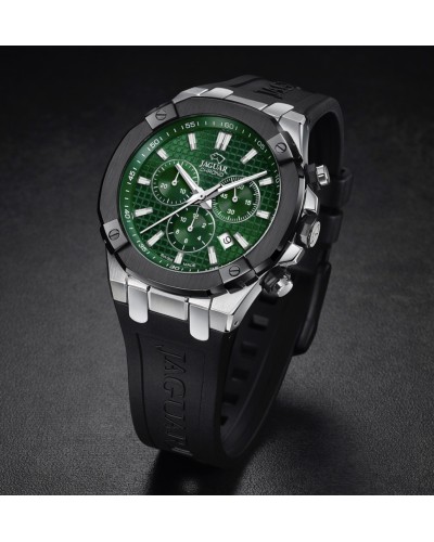 Reloj jaguar caucho esfera verde