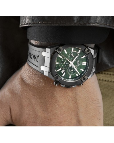 Reloj jaguar caucho esfera verde