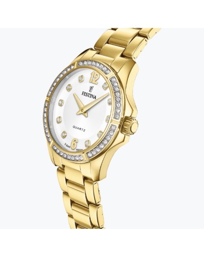 Reloj Festina dorado circonitas