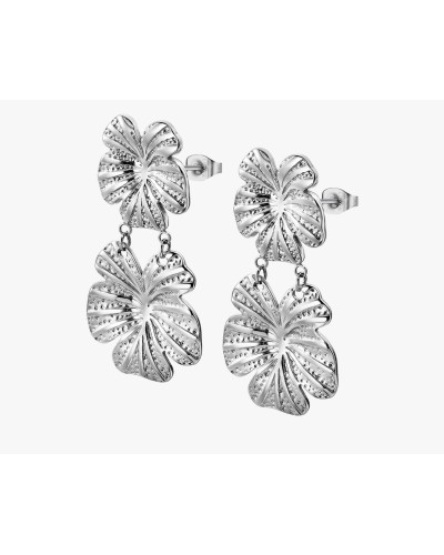 Pendientes flores acero