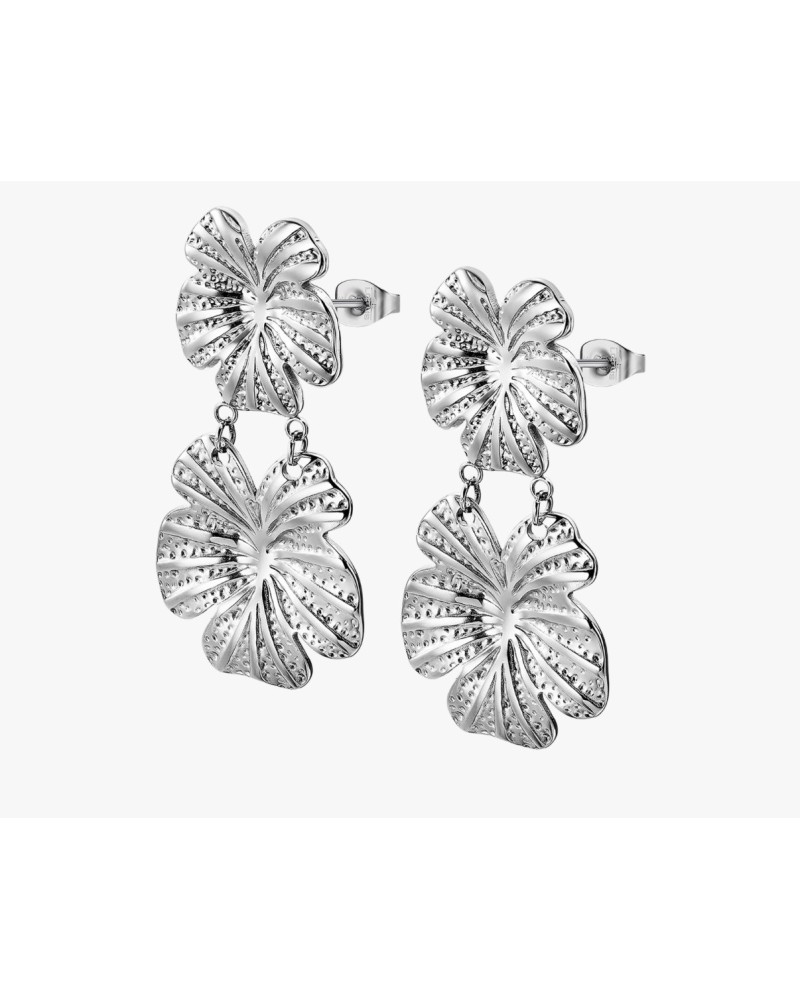 Pendientes flores acero