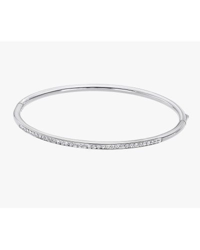 Pulsera acero medio caña con piedras