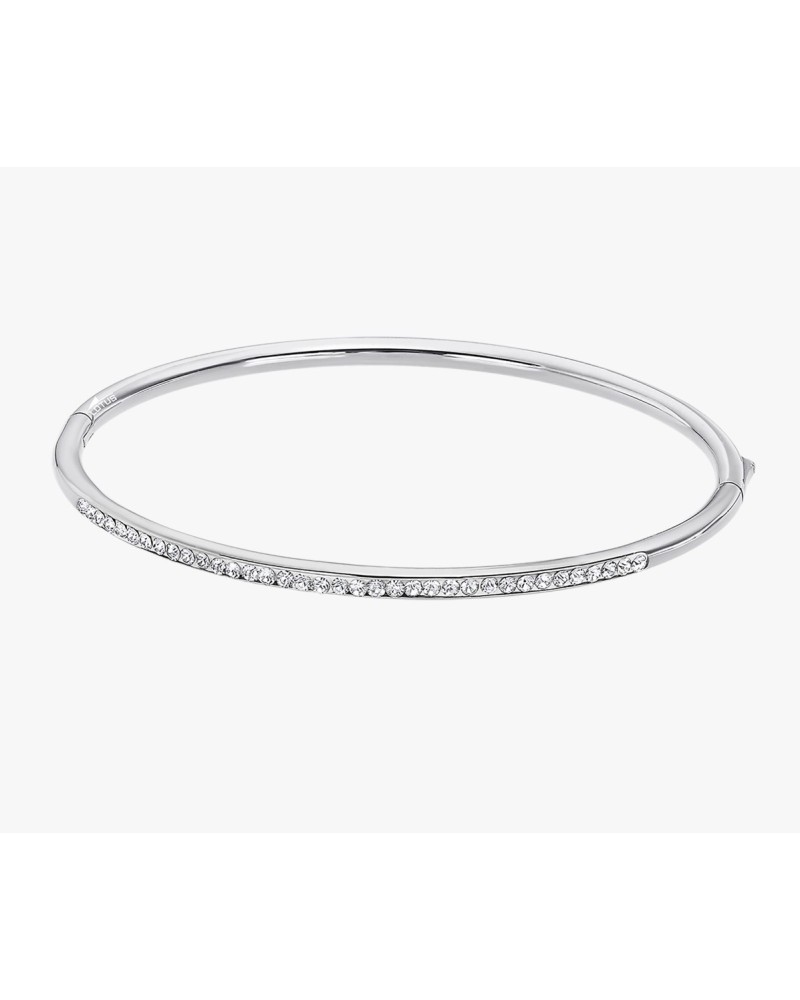 Pulsera acero medio caña con piedras