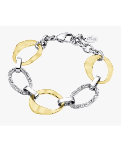 Pulsera acero bicolor Piedras