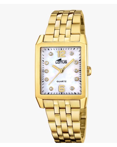 Reloj Rectangular Dorado