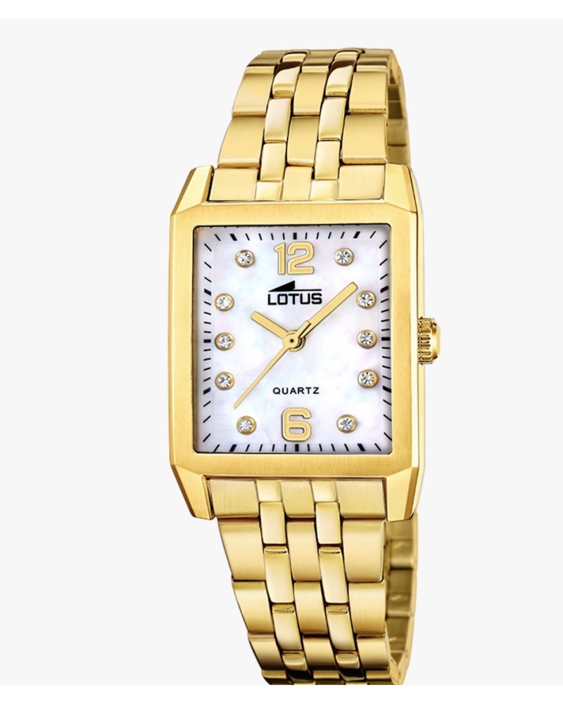 Reloj Rectangular Dorado