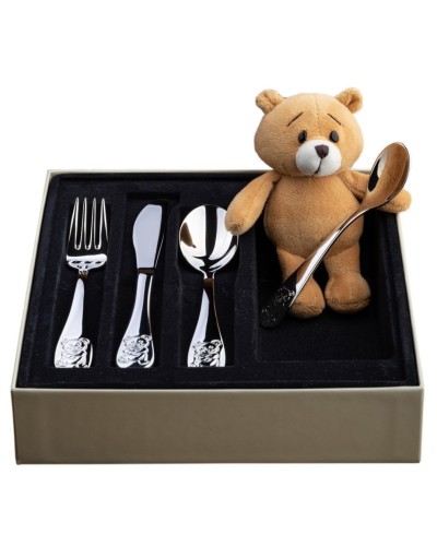 Cubiertos  acero osito