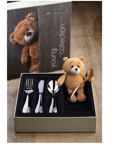 Cubiertos  acero osito