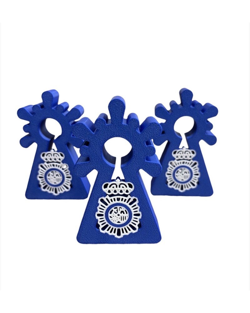 Figura virgen del Pilar 3D escud de la policía Nacional