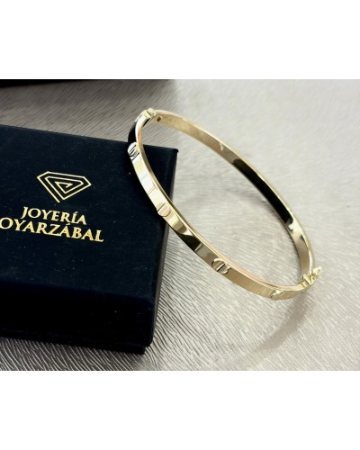 Pulsera Media Caña oro de ley