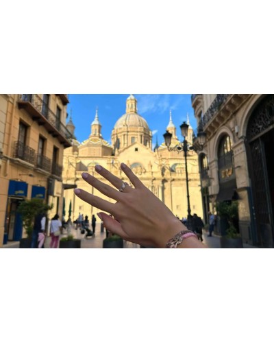 Anillo virgen del Pilar plata de ley
