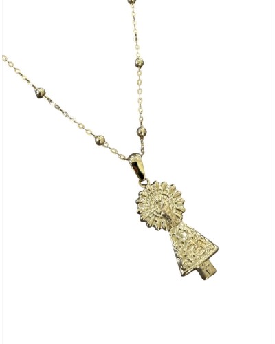 Colgante silueta virgen del Pilar oro de 18 quilates