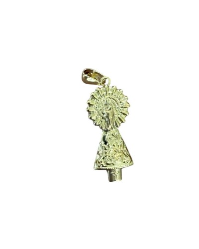 Colgante silueta virgen del Pilar oro de 18 quilates