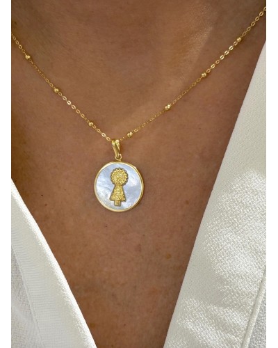 Medalla Nácar y oro de ley virgen del pilar