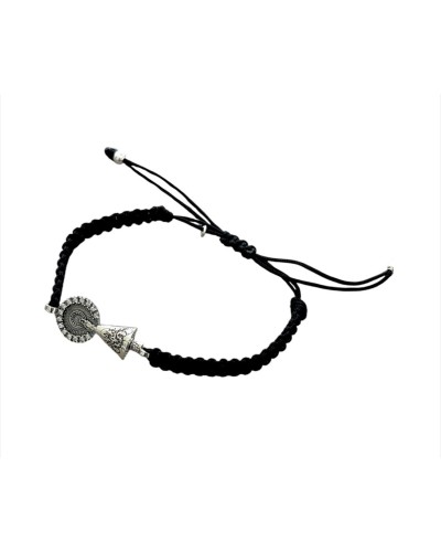 Pulsera Virgen del Pilar plata. Con macrame
