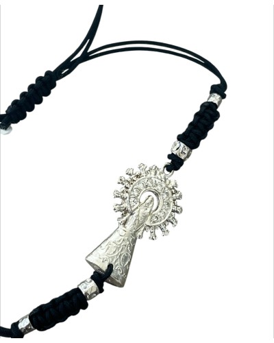 Pulsera Silueta virgen del Pilar plata