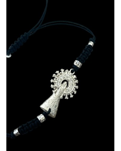 Pulsera Silueta virgen del Pilar plata