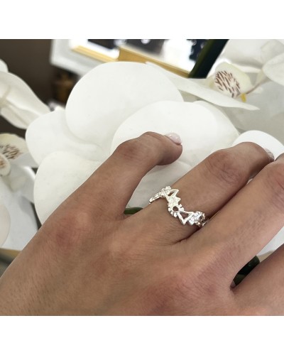 Anillo virgen del Pilar plata de ley