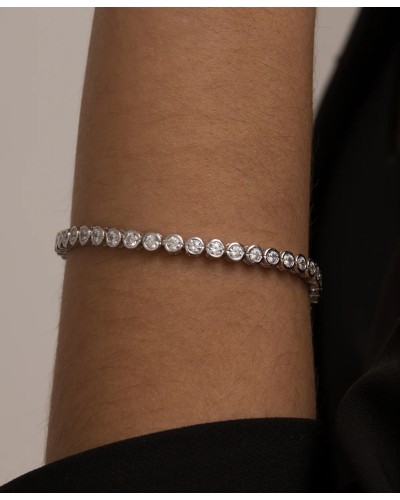 Pulsera Riviere Redonda plata